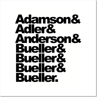 Adamson & Adler & Anderson & Bueller & Bueller & Bueller & Bueller. Posters and Art